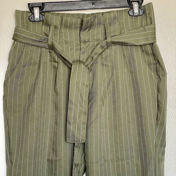 Indigo Rein Womens Pants Sz 5 Striped High Waist Preppy Cropped Indie Sleaze - Picture 3 of 14